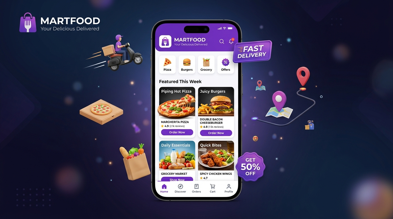 MartFood App Screen Mockup